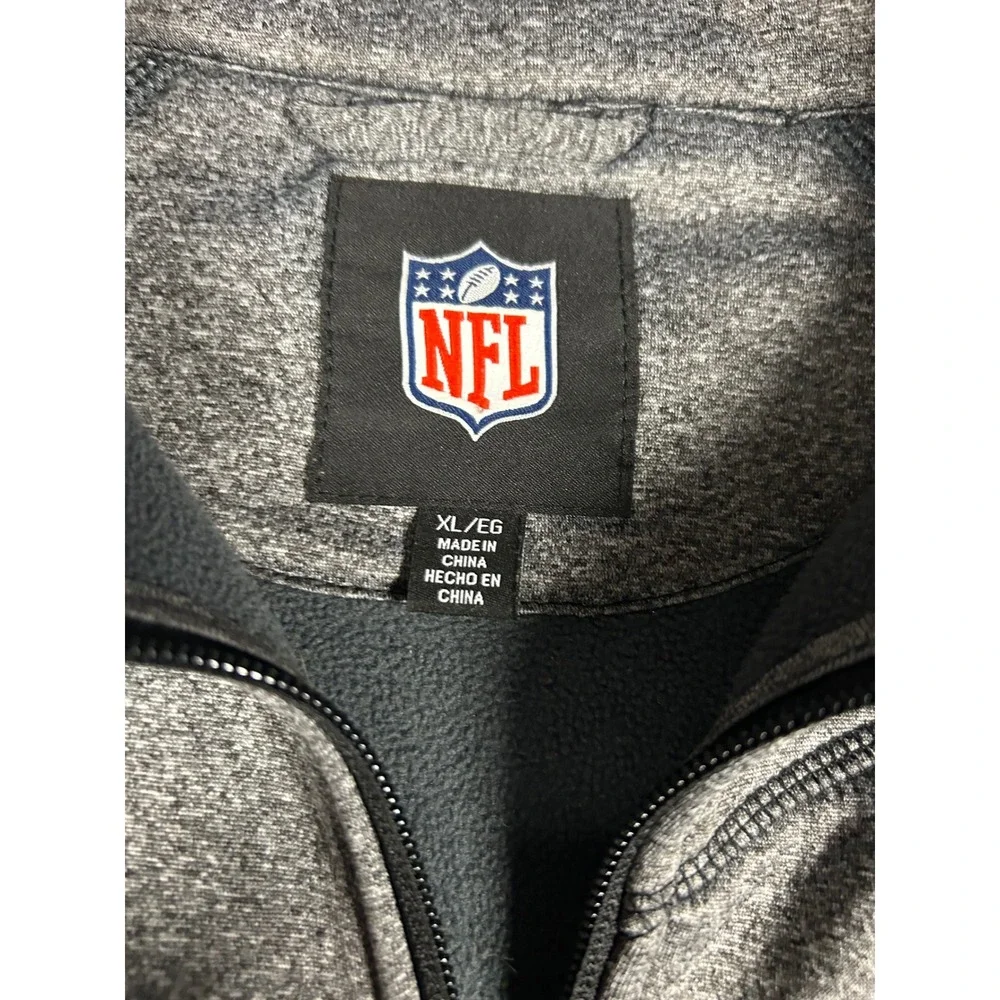 NFL Minnesota Vikings Full Zip Jacket Mens XL Gray Fleece Lined Performance Coat